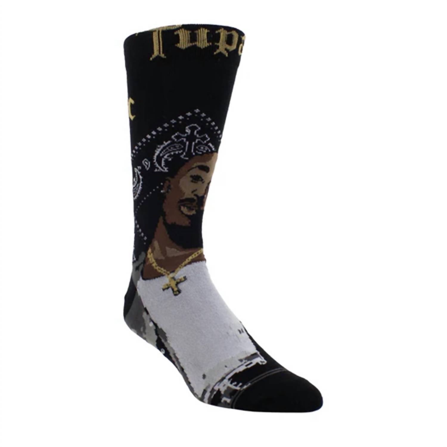 Perri’S Socks - Men's Tupac Bandana Crew Socks