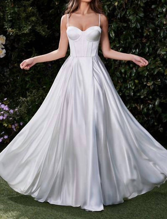 Ladivine - Satin Corset A-line Dress