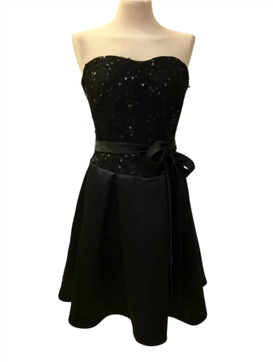 Morilee - Beaded Lace Bridesmaid Cocktail Dress With Satin Skirt