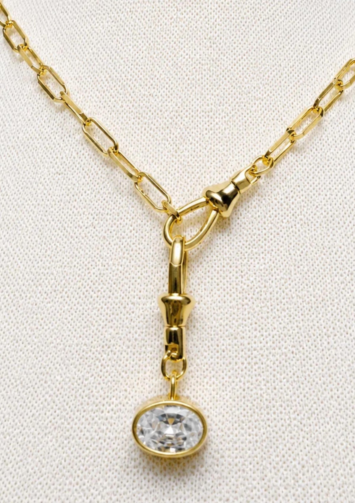 No Whining Designing - Women's Waterproof Paperclip Link Chain Necklace