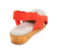 CHARLESTON SHOE CO. Women's Atlantic Sandal in pimiento - women's sandal - detail view