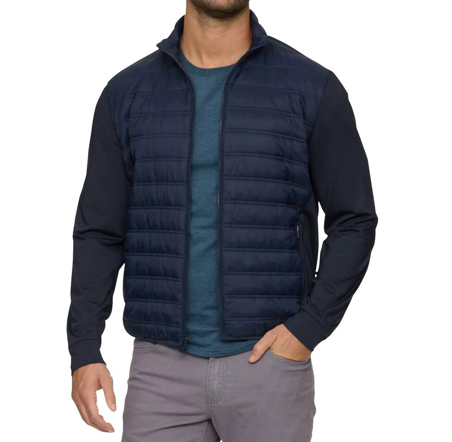 Flags & Anthem Worthington Performance Puffer Jacket in navy - men's jacket