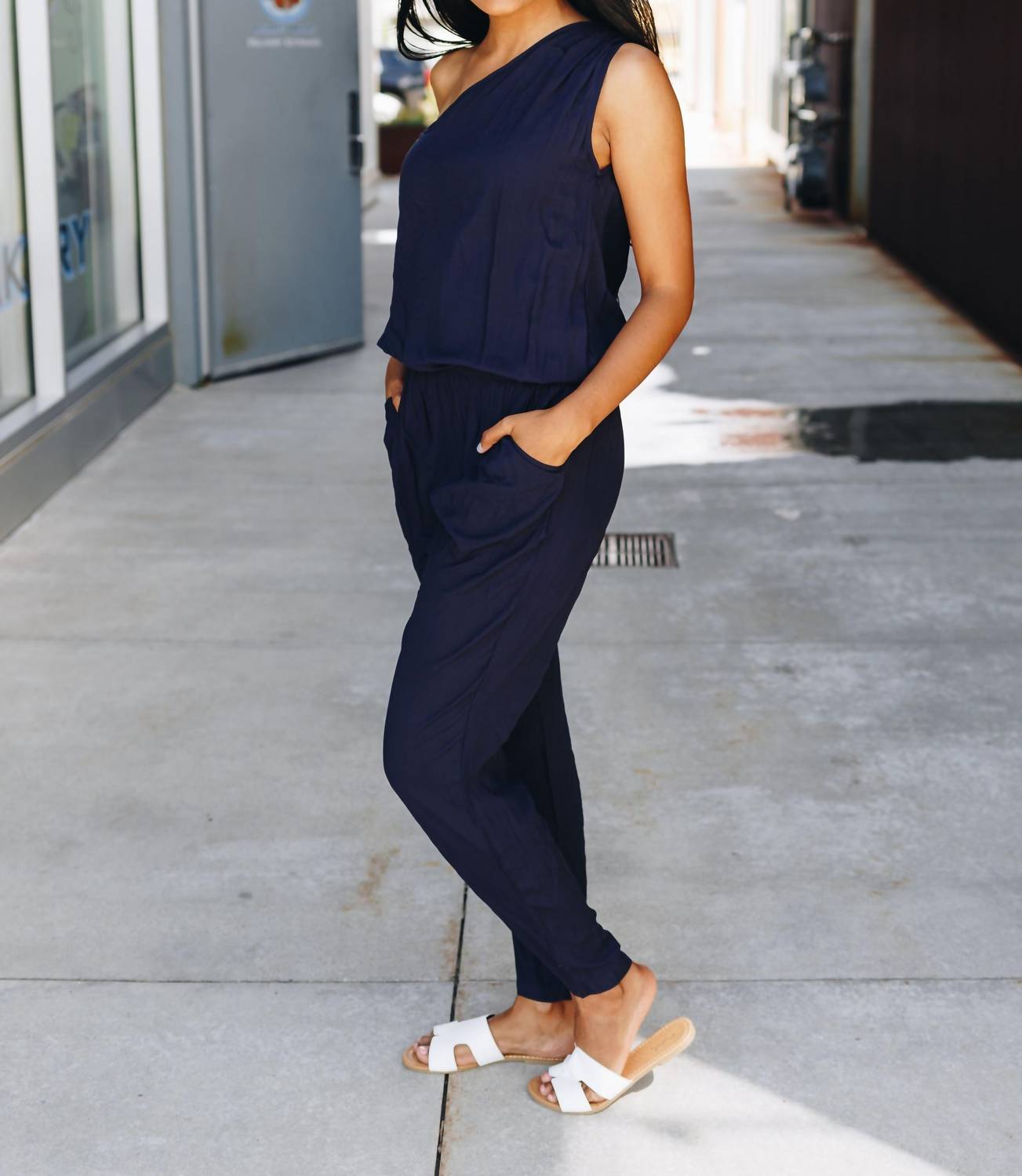 Racheal - Bare Shoulder Jumpsuit
