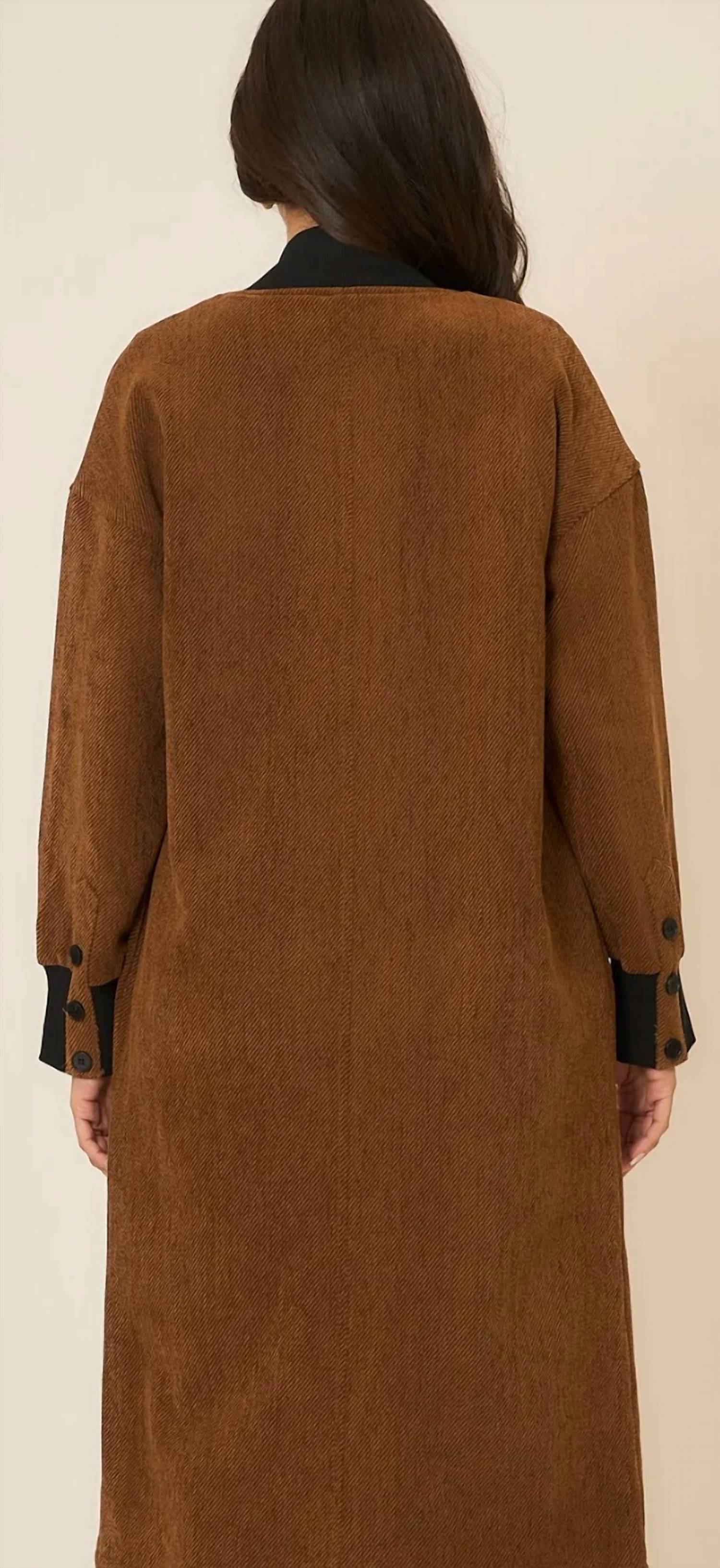 Cozy Co. - Rustic Corduroy Trench Coat