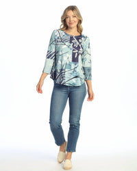 Jess & Jane - Hana Burnout Round Hem Top