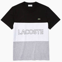 Lacoste - 3d Lettered Color Block Crew Tee