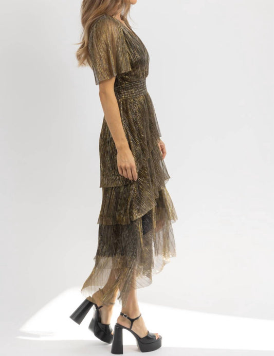 Dress Forum - Midnight Metallic Midi Dress