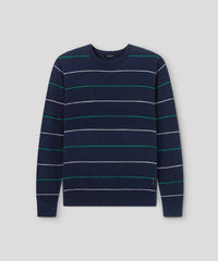 Ron Dorff - Cotton-silk Cashmere Sweater With Tennis Stripes