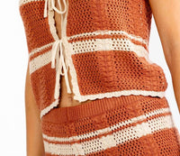 Little Secret Of Mine - Colorblock Knit Tank & Shorts Set