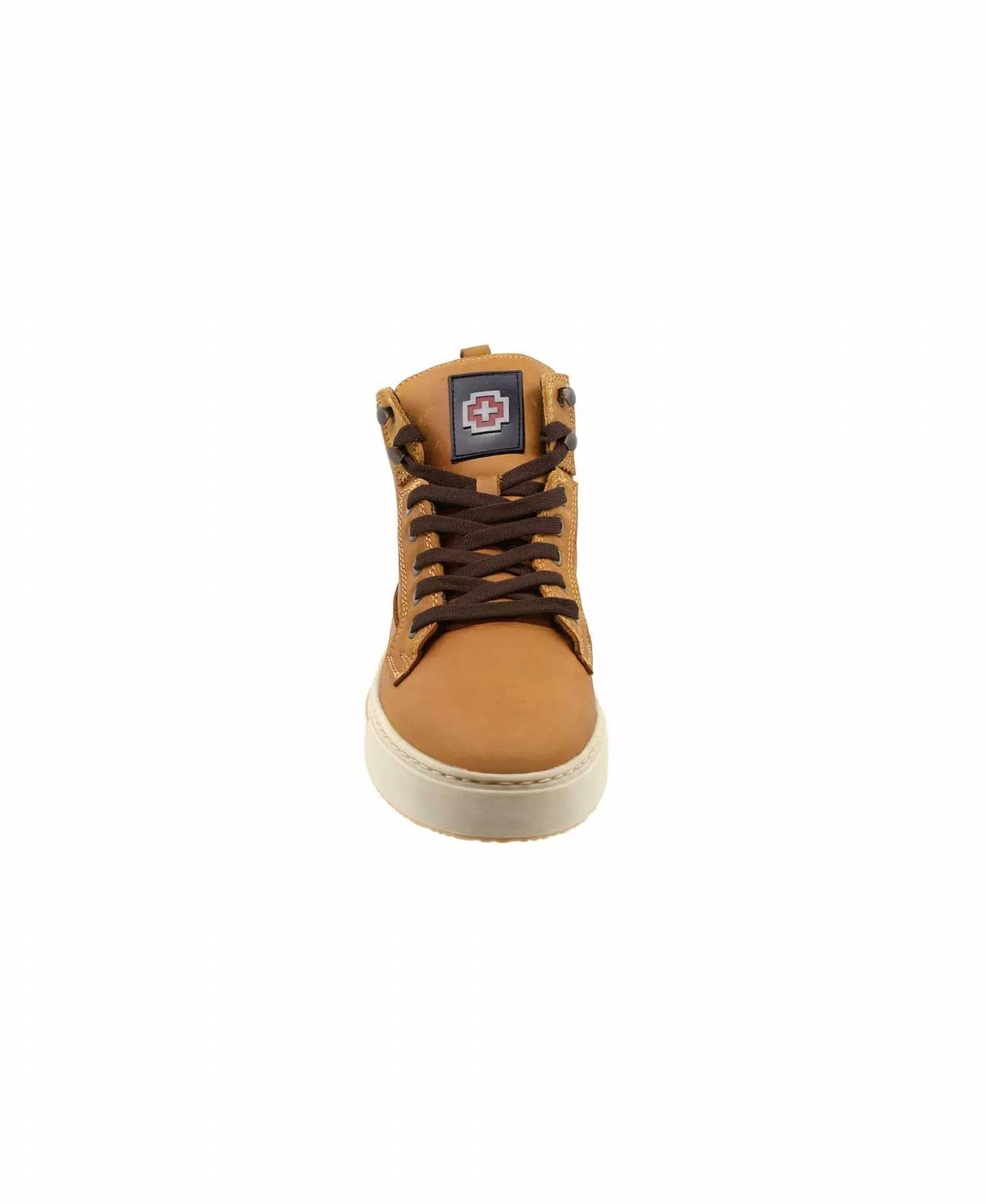 Leather High-Top Sneakers