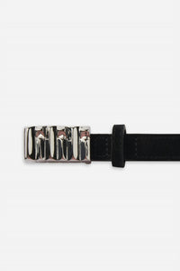 FRAME Women's Petit Sculptural Belt in black - women's accessory - detail view