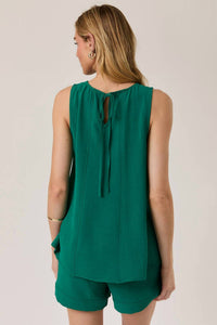 Gilli - Daisy Vertical Seam Tie Back Tank Top