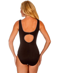 Miraclesuit Touche Underwire One Piece Swimsuit in copen colorblock - women's swimwear - detail view