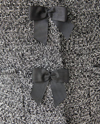 Lilly Pulitzer Kelso Bow-fringe Cotton Cardigan in black marl - women's cardigan - view 5