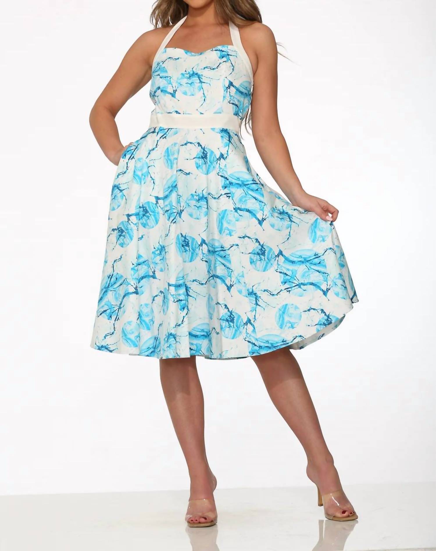 Orchid Bloom - Floral Halter Dress