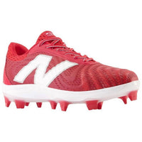 New Balance Men's Fuelcell 4040v7 Molded Cleats Running Shoes in red - men's shoe - detail view
