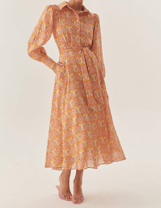 Exquise - Floral Print Midi Dress