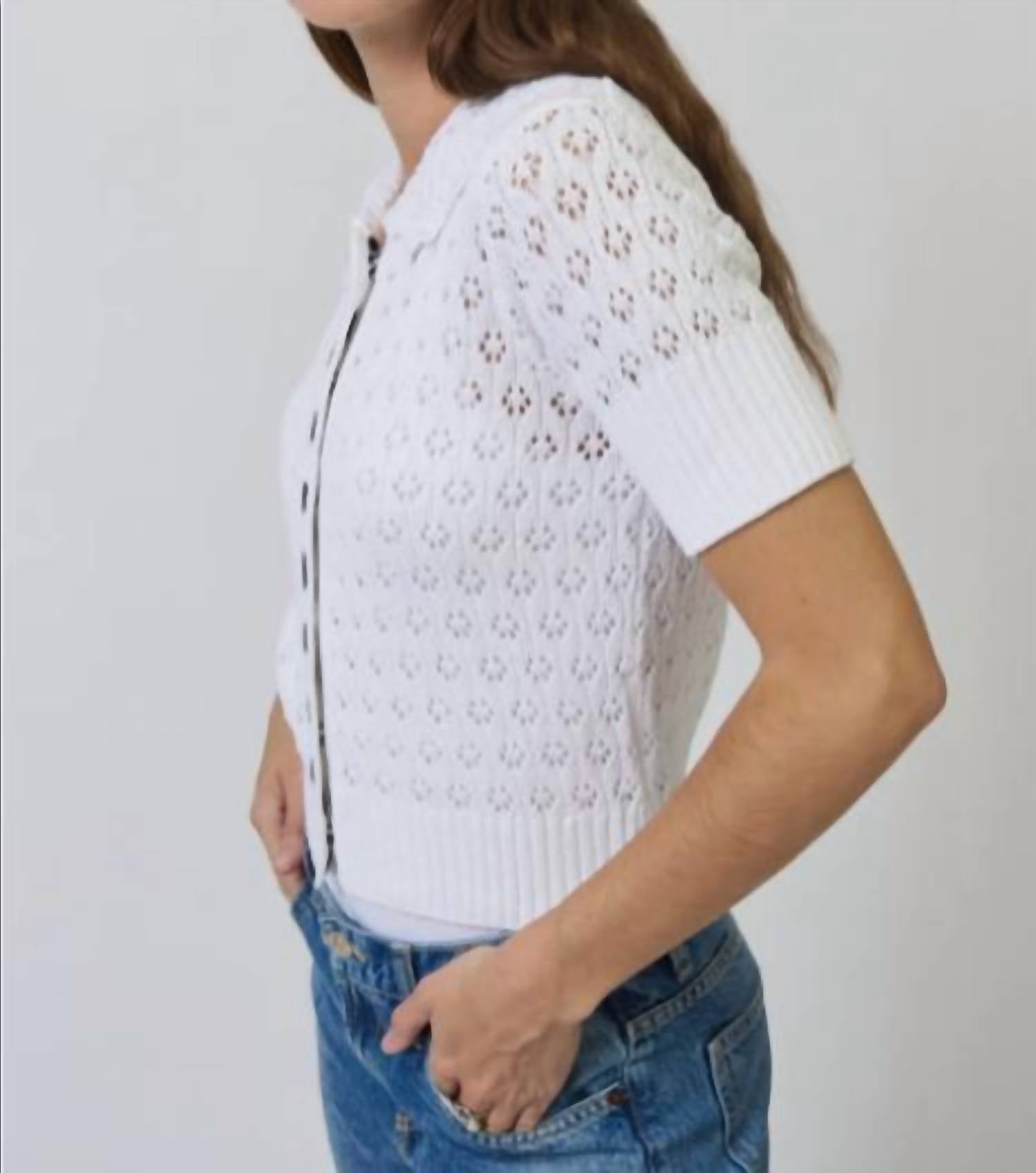 Central Park West - Charli Eyelet Stitch Top