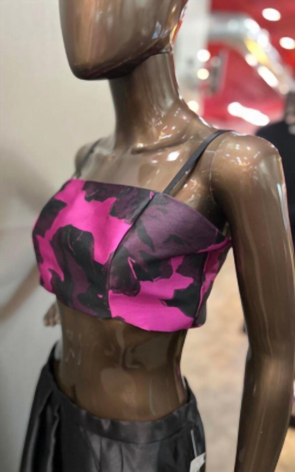 Zinzane - Zinzane Abstract Floral Bandeau and Jacket Set
