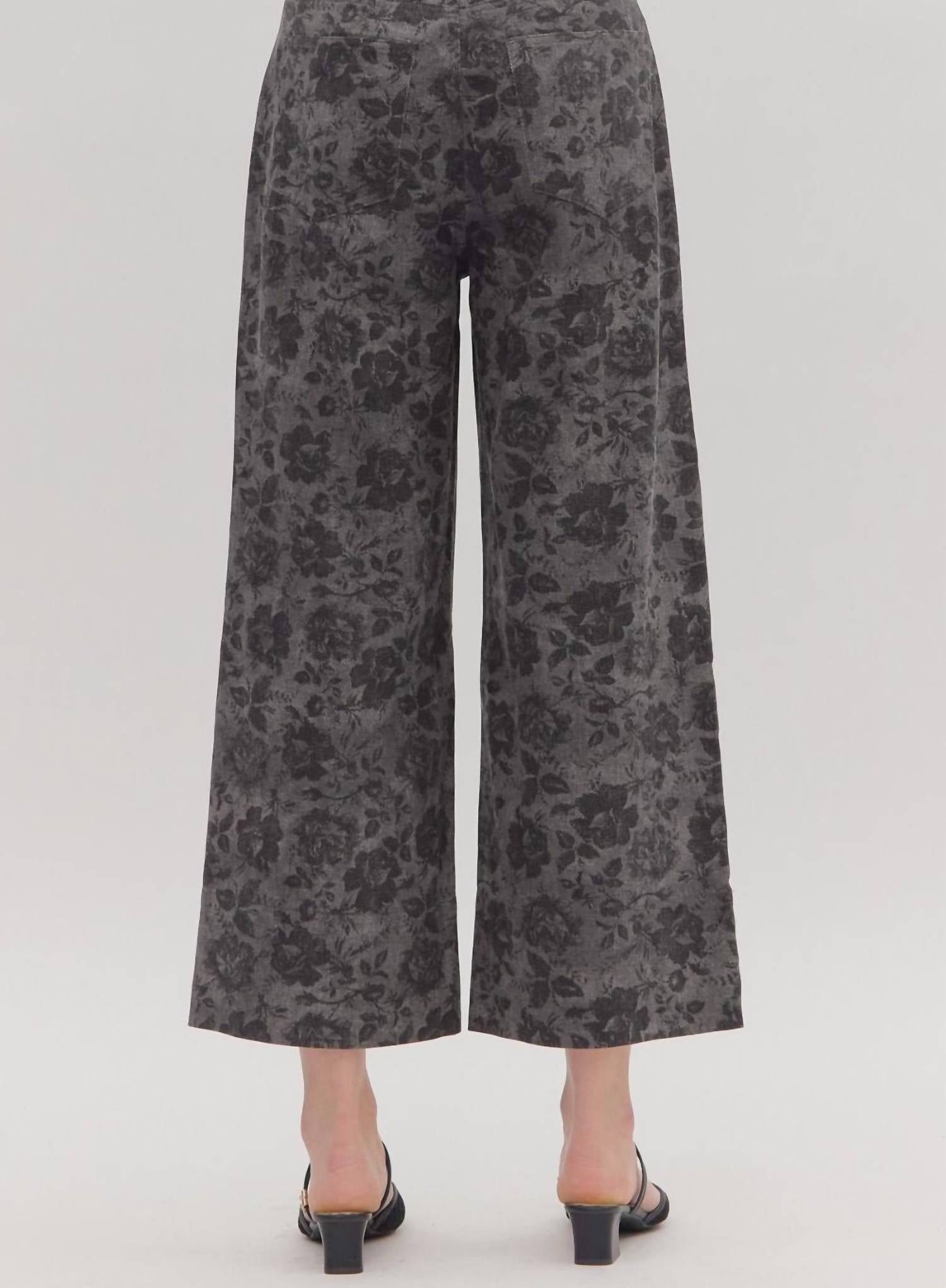 entro Midnight Bloom Pants in charcoal - women's pants - view 4