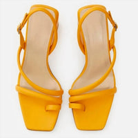 Lafayette 148 - Women's Soft Calfskin Leather Heeled City Slingback Sandals