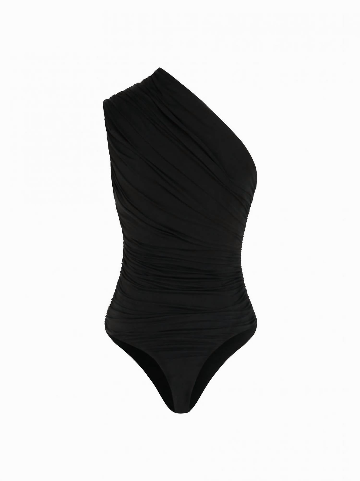 Gauge 81 - Tera One Shoulder Draped Jersey Bodysuit