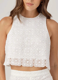 sundays Chantae Top in white - women's shirt - detail view