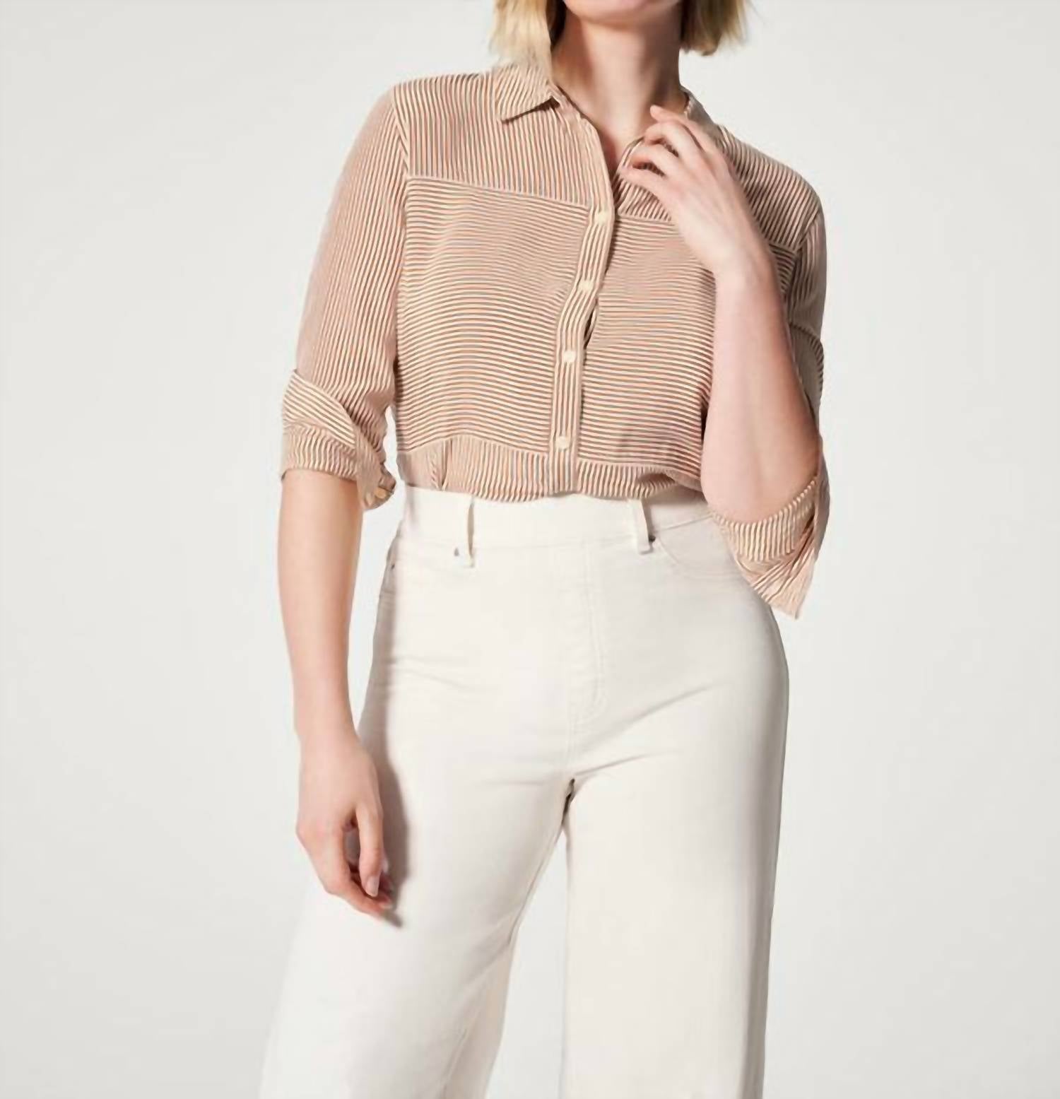Spanx - Seamed Front Wide Leg Jeans
