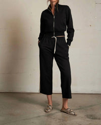 Perfectwhitetee - Milana Cropped Travel Track Jacket