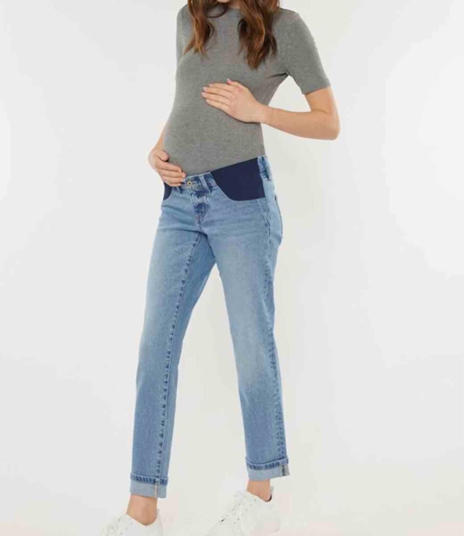 Kancan - Yasmin Maternity Boyfriend Jeans