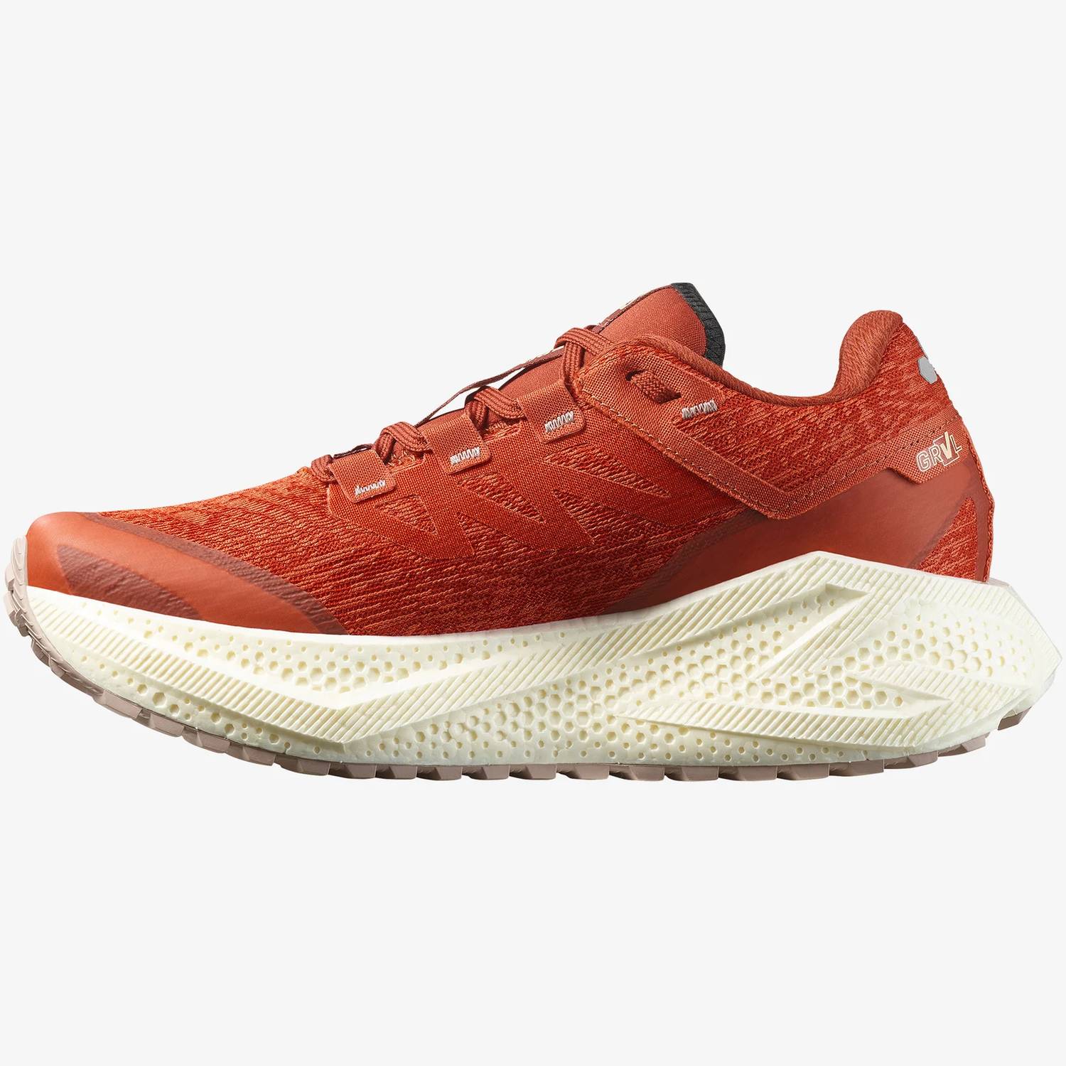 SALOMON Women's Aero Glide 3 Grvl Running Shoes in burnt ochre vanilla ice etherea 1 - women's shoe - alternate view