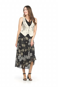 Papillon - Soutache Button Front Vest Top