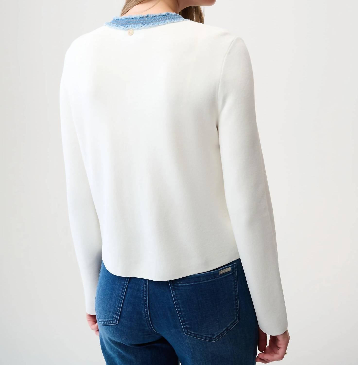 Joseph Ribkoff - Denim Trim Button Front Jacket
