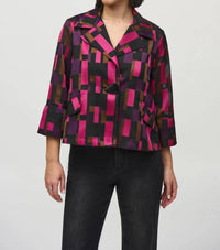 Joseph Ribkoff - Geometric Print Swing Jacket