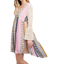 Kori - Mixed Print Lace Dress