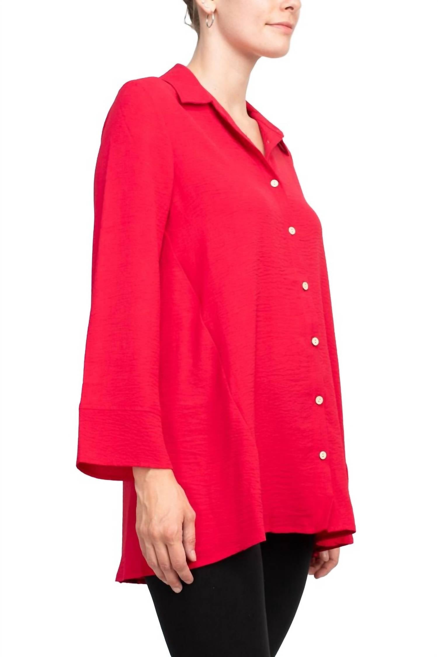 Counterparts - Women's Collared Solid Button Down Shirt