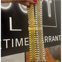Chansuttpearls - Women's Two-tone Adjustable Apple Watch Band