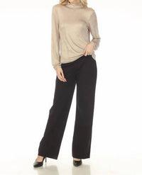 Joseph Ribkoff - Women's Heavy Knit Wide Leg Pull On Pants