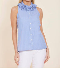 Dolce Cabo - Poplin Rose Bud Sleeveless Top