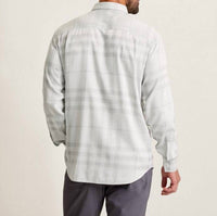 TOMMY BAHAMA Mist Plaid Shirt in silver streak - men's long sleeve top - alternate view