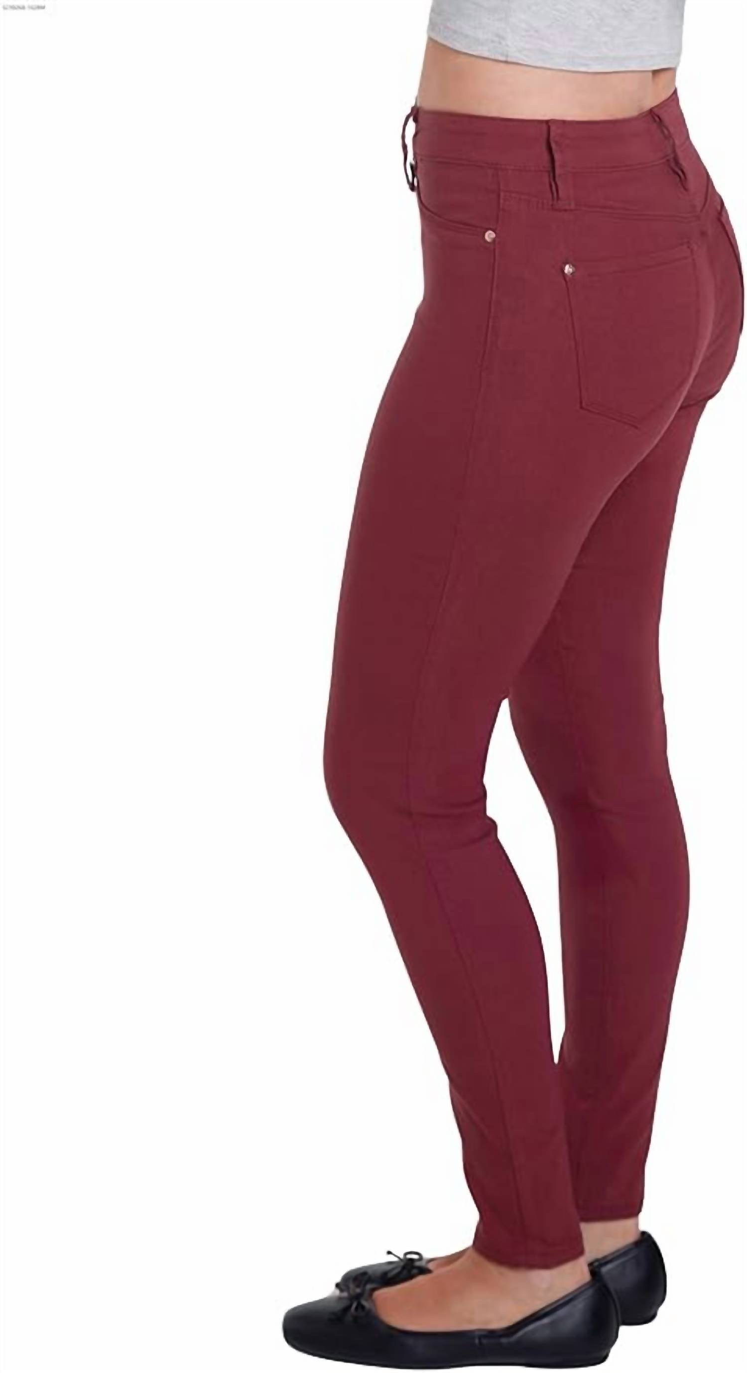YMI Bianca Mid-rise Skinny Jeans in dark rose - women's jeans - view 4