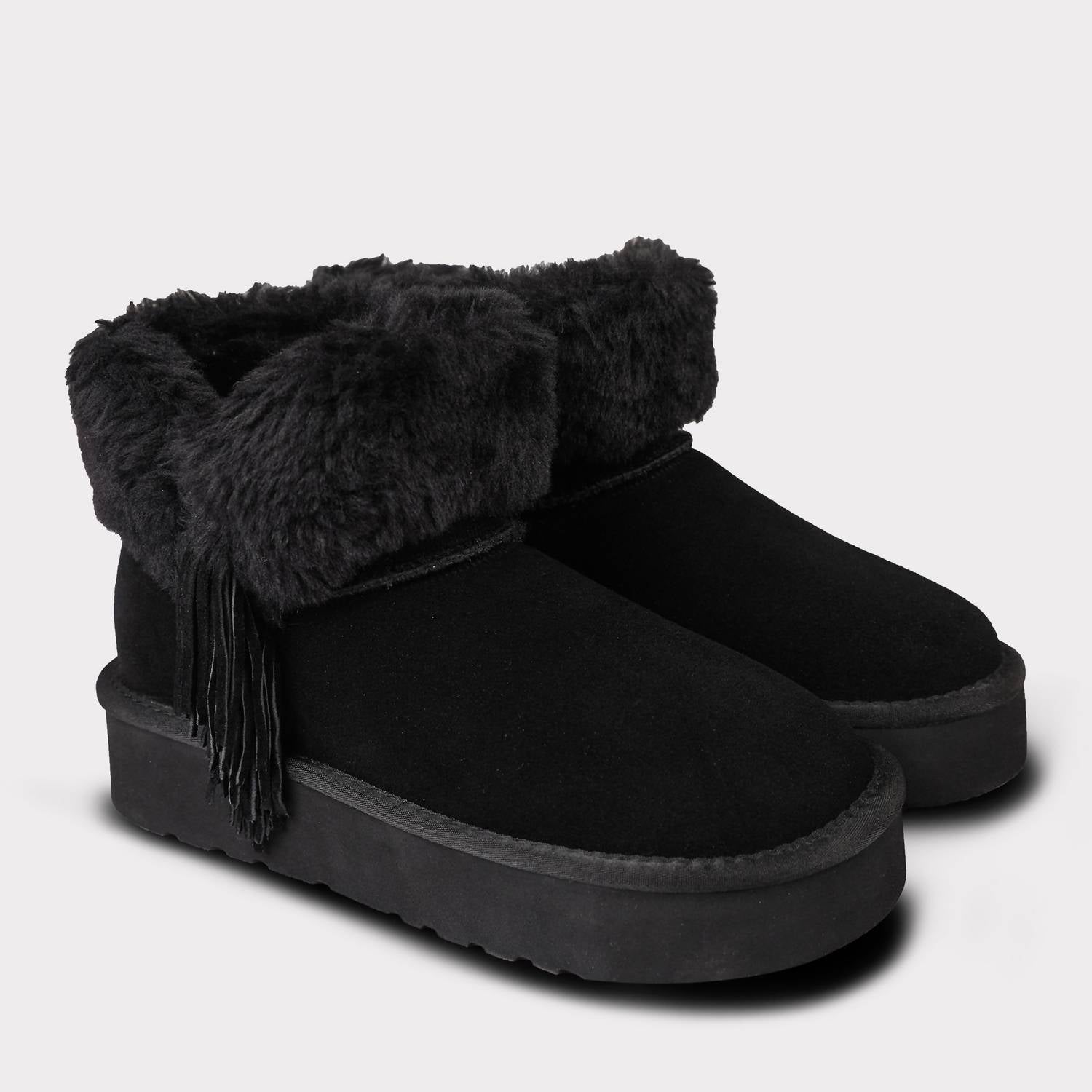 Lamo Women's Amari Suede Platform Boot in black - women's shoe - view 9