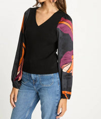 CABALLERO Arielle Top in african paradise - women's blouse - detail view