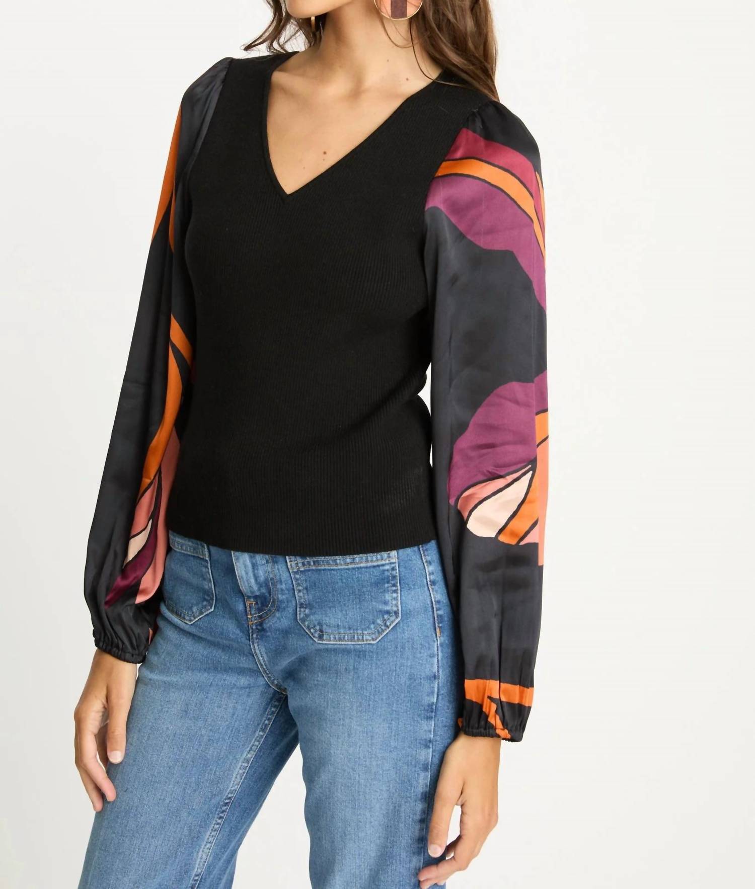 CABALLERO Arielle Top in african paradise - women's blouse - detail view
