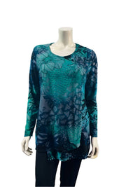 Variations - Women's Floral Burnout Top