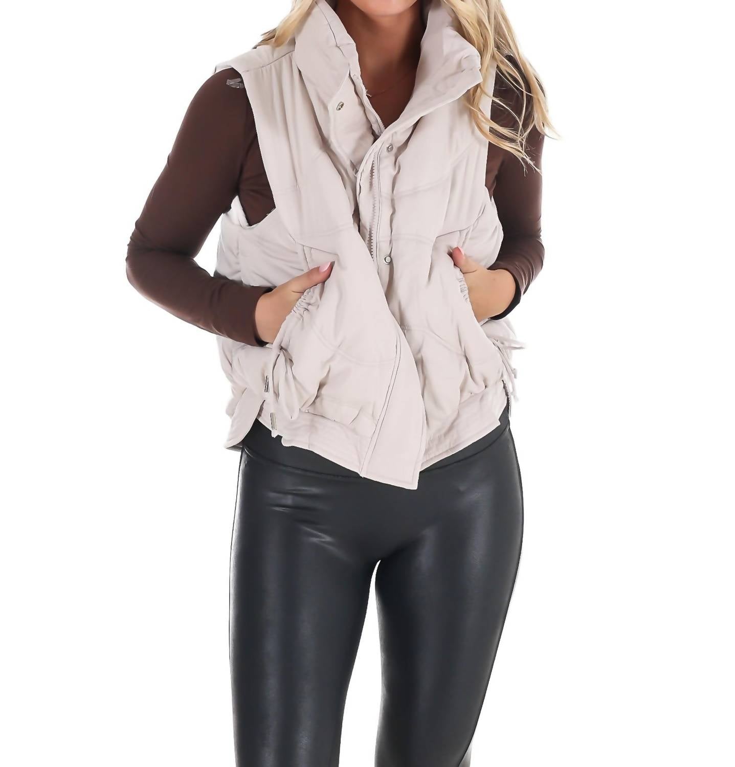 Hyfve - Just Go With It Zip Up Puffer Vest