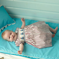 Rachel Riley - Kids' Sailboat Smocked Stripe Dress And Bloomers