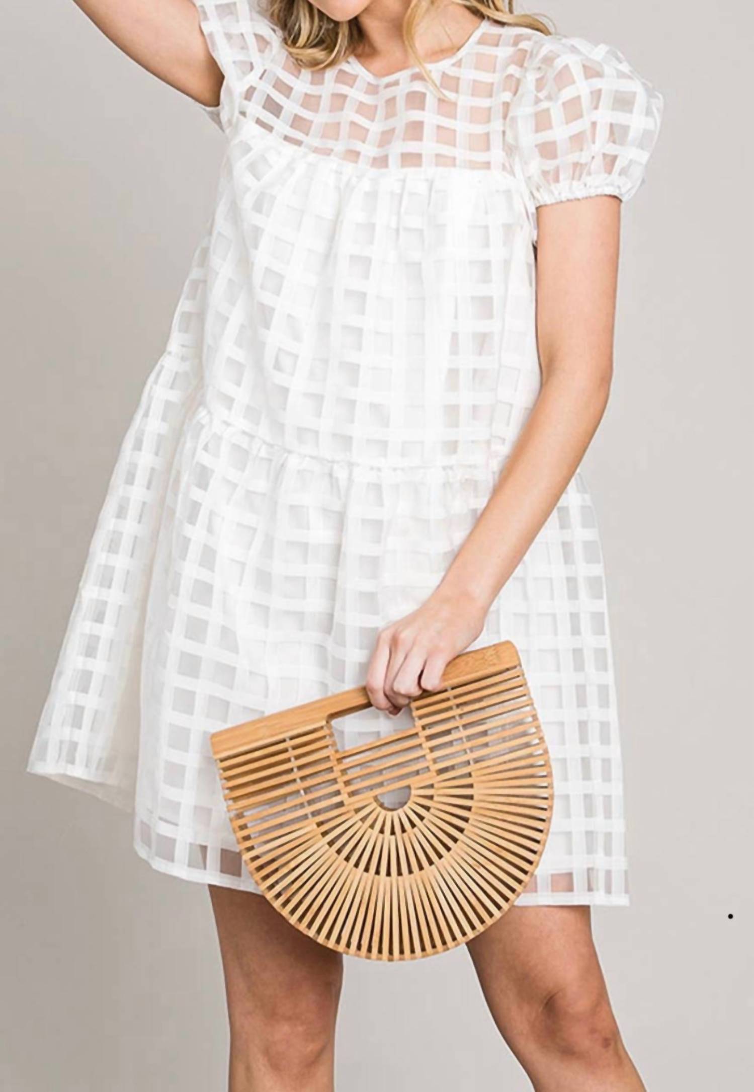 Cotton Bleu - Black Label Organza Tiered Dress