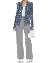 L'Agence - Azure Tweed Double Breasted Suit
