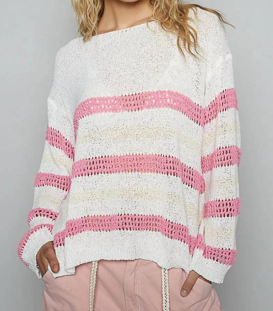 Pol - Stripe Lightweight Sweater Top